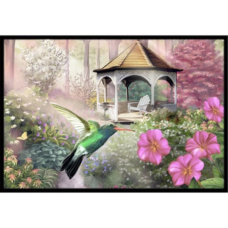 Jensendistributionservices Garden Gazebo Hummingbird Indoor & Outdoor Mat, 18 x 27 in. MI2556476